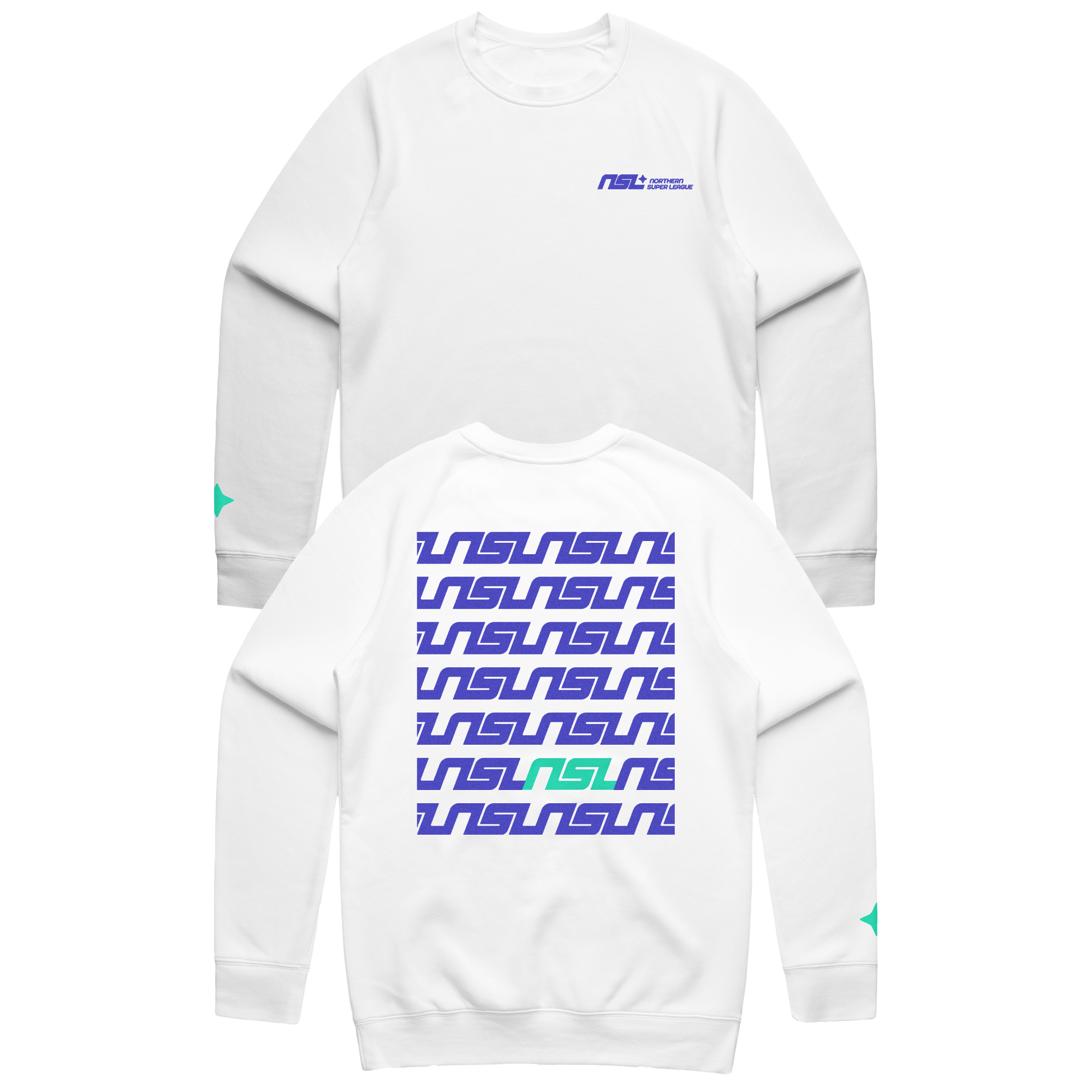 NSL - Logo Crewneck - White