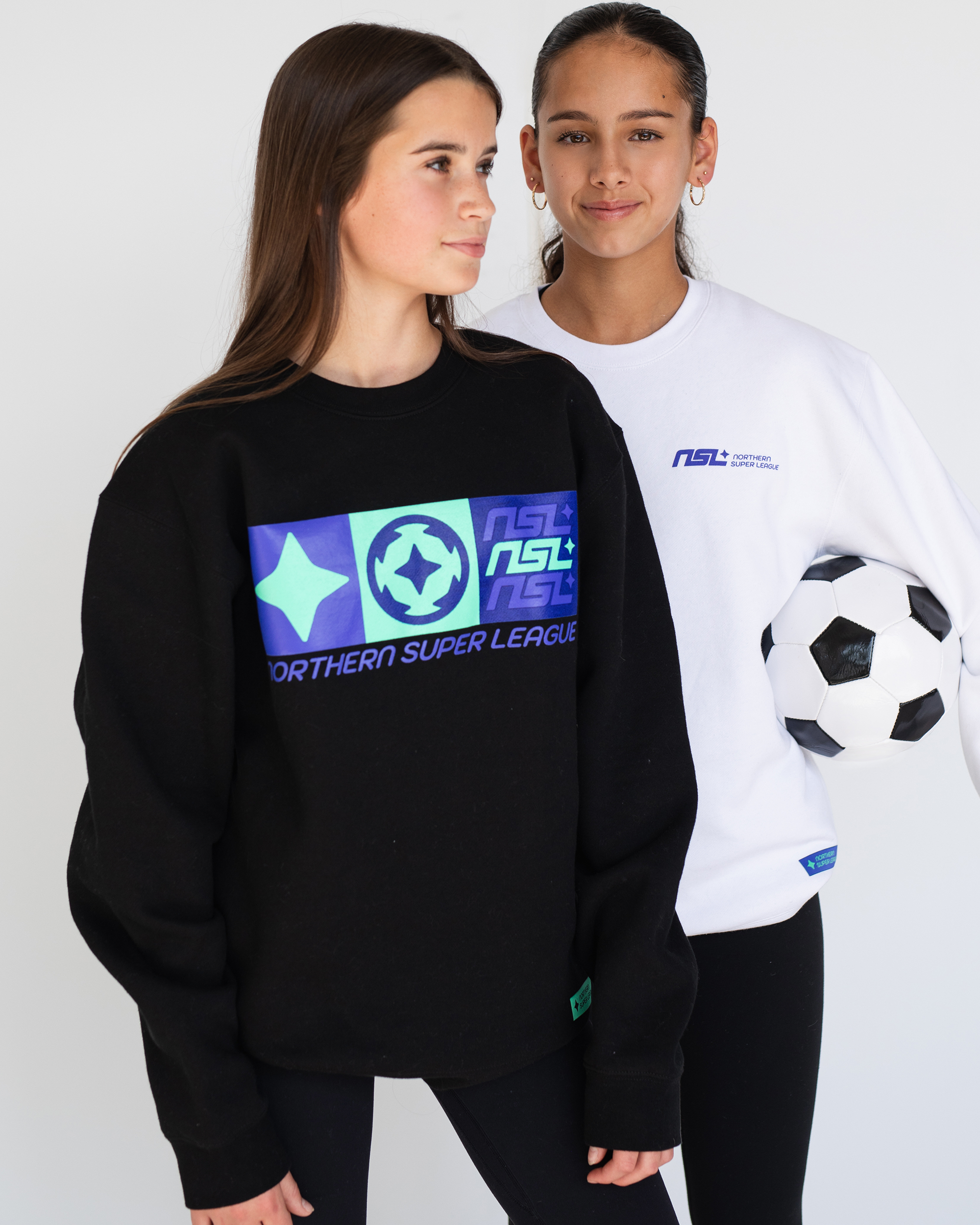 NSL - Logo Crewneck - White