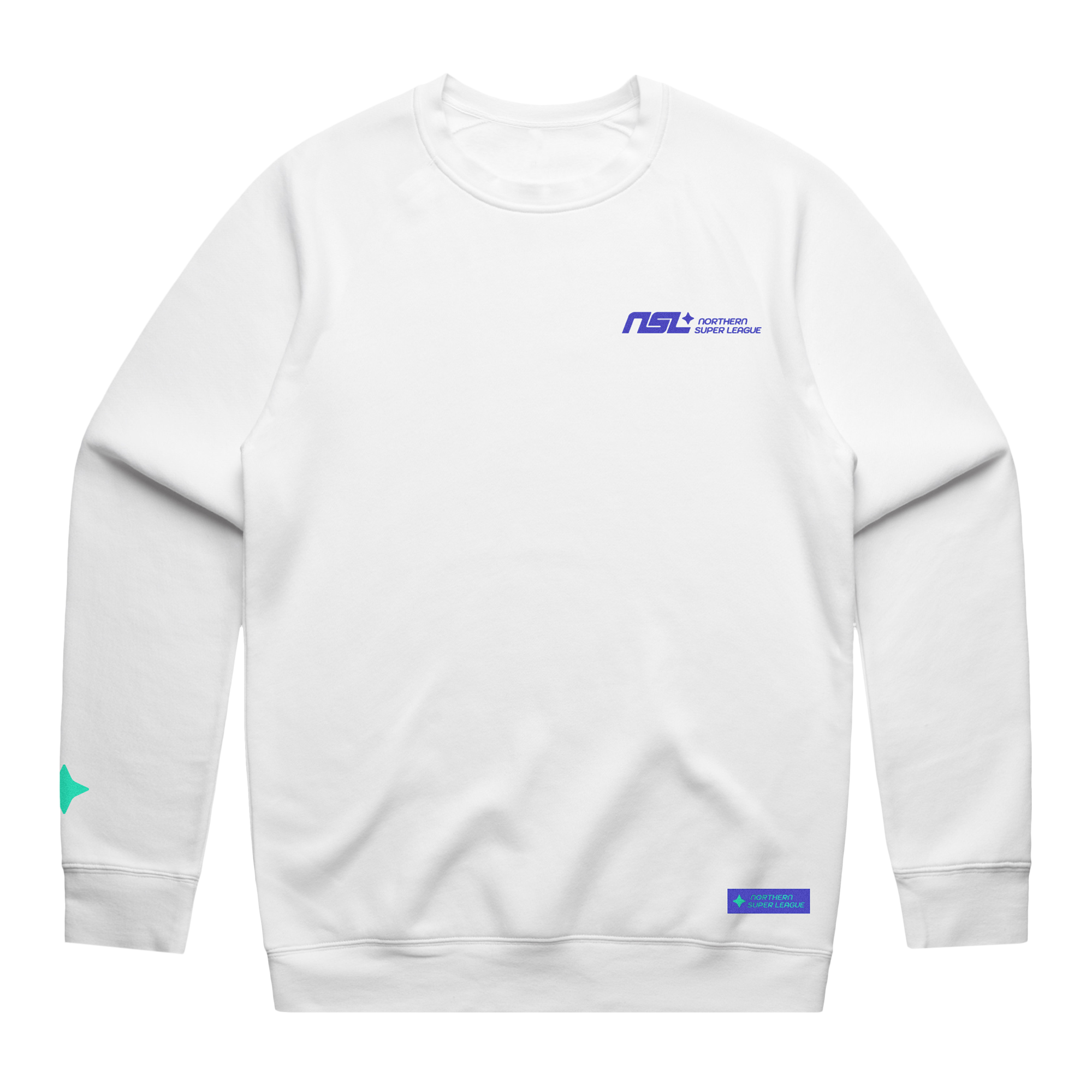 NSL - Logo Crewneck - White