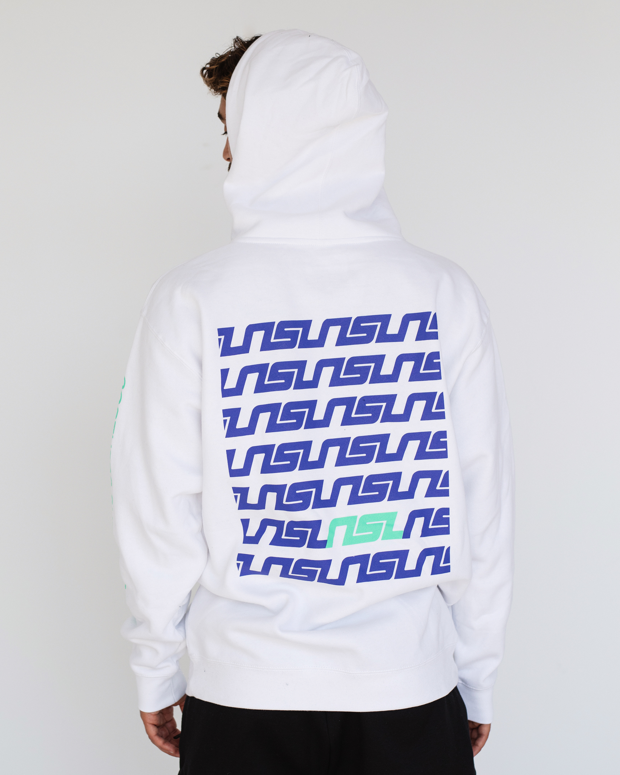 NSL - Logo Unisex Hoodie - White